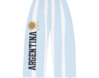 Argentina Pajama Pants Argentina Fan Lounge Wear Argentine Gift Sleep Pants Argentina Flag Sleepwear