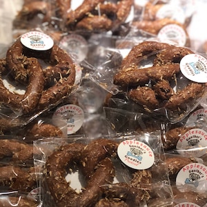 Dog Treat Handmade Applesauce Puppy Pretzel-made with only 4 ingredients.