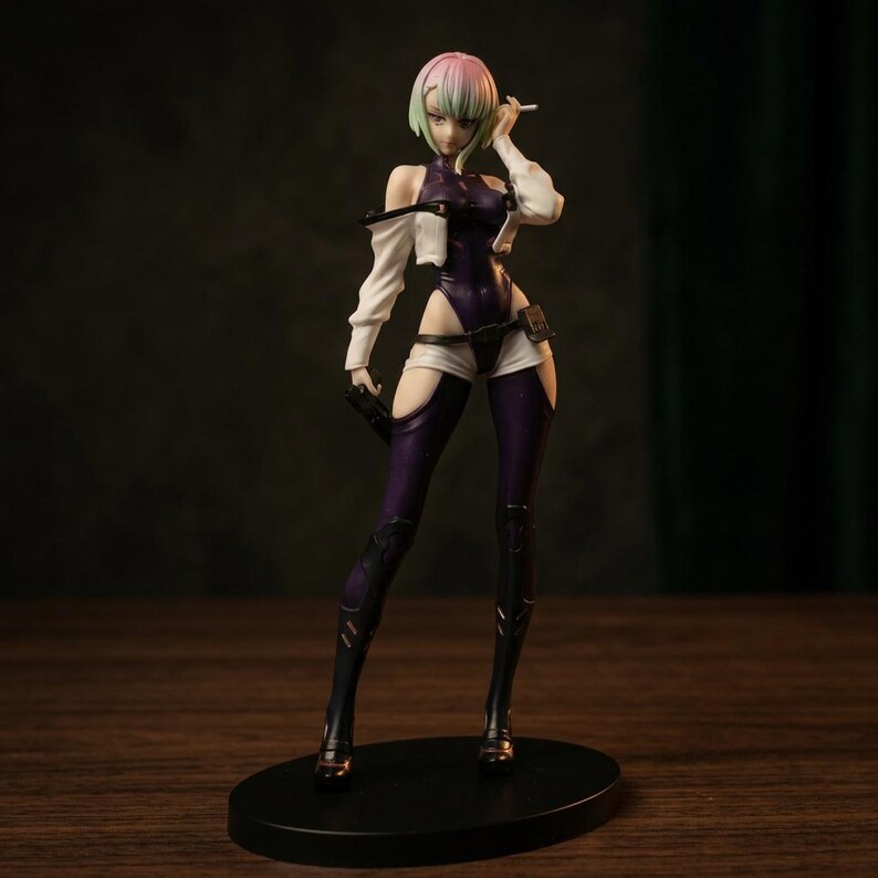 Figura de Lucy de Cyberpunk Edgerunners, 17 cm, PVC premium, figura de anime, estatua de colección, Netrunner Hacker imagen 5
