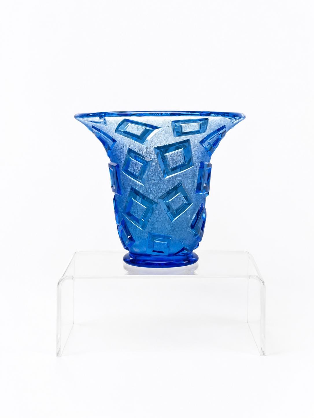 Czech Blue Vase - Etsy
