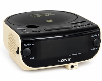 80年代レトロ ソニー ドリームマシン 目覚まし時計ラジオ (ホワイト