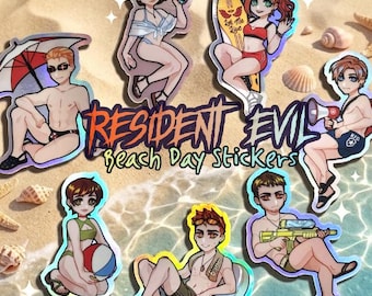 Resident Evil - Holographic Beach Stickers