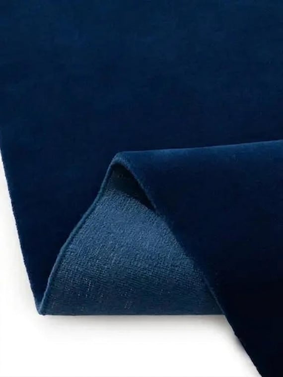 Handloom Rug Deep Navy Blue , Solid Contemporary Area Rug, Handmade Minimalist Floor Decor, Modern Living Room Carpet, Custom Size...
