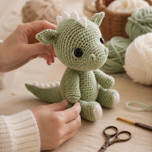 Crochet Baby Dragon Pattern PDF | Amigurumi Floppy Dragon Tutorial (Digital Download)