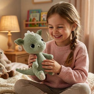 Crochet Baby Dragon Pattern PDF | Amigurumi Floppy Dragon Tutorial (Digital Download)
