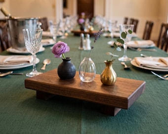 Handcrafted Walnut Wood Riser | Wooden Display Stand for Plants, Candles, Kitchen & Bathroom Decor