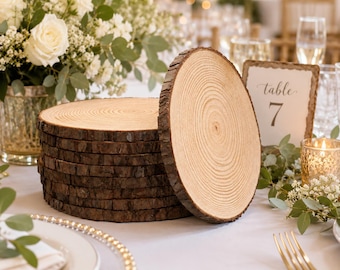 Set of Rustic Wood Slices for Wedding Centerpieces, Baby Shower Decor, Table Centerpiece, Party Table Decor