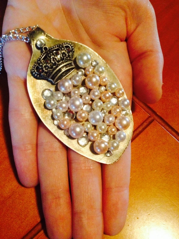 Items similar to Jeweled Spoon Necklace on Etsy