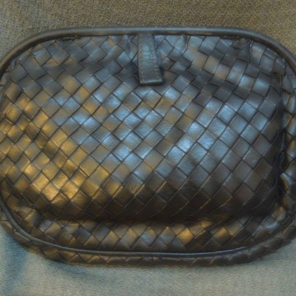 Auténtica Vintage Bottega Veneta Bolso de embrague (se quitaron las correas)