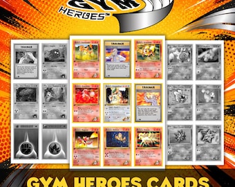 Gym: Heroes Printable Master Set Binder Placeholders + Checklist (Digital Download)