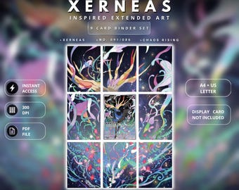 Xerneas 91/86 inspired Extended Art for Binder  | Digital Download