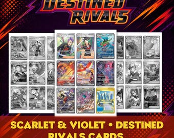 Scarlet & Violet: Destined Rivals Printable Complete Set Binder Placeholders + Checklist (Digital Download)