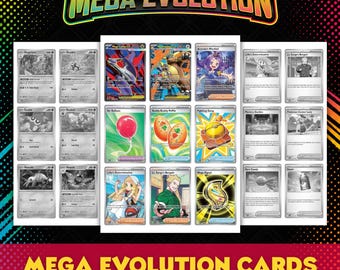 Mega Evolution: Base Set Printable Master and Complete Set Binder Placeholders + Checklist (Digital Download)