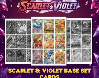 Scarlet & Violet: Base Set Placeholders, Printable Master Set, Pokemon Binder Inserts + Checklist