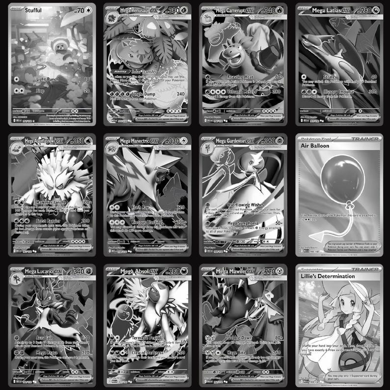 Mega Evolución: Conjunto base imprimible, carpeta maestra y conjunto completo, marcadores de posición + lista de verificación (descarga digital) imagen 8