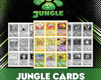 Base: Jungle Printable Complete Set Binder Placeholders + Checklist (Digital Download)