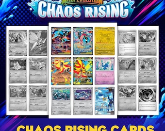 Mega Evolution: Chaos Rising Printable Master and Complete Set Binder Placeholders + Checklist Digital Download