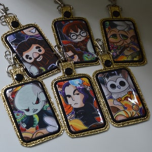 Wizard Characters Rectangle Snap Tab Keychains