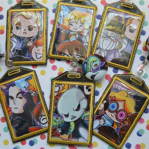 Wizardly Characters Badge Holders with Free Badge Reel