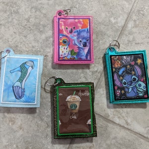 Rectangle Applique Keychain Wallet