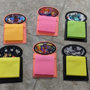 Oval Applique Sticky Post It Note Holder