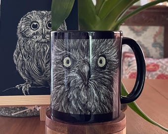 Wide-Eyed Owl Mug | Just Read the News Today | Funny Gift for News Lovers | 14 oz