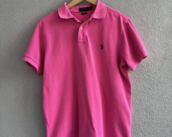 Polo Ralph Lauren Custom Fit Pink Polo Shirt Size M