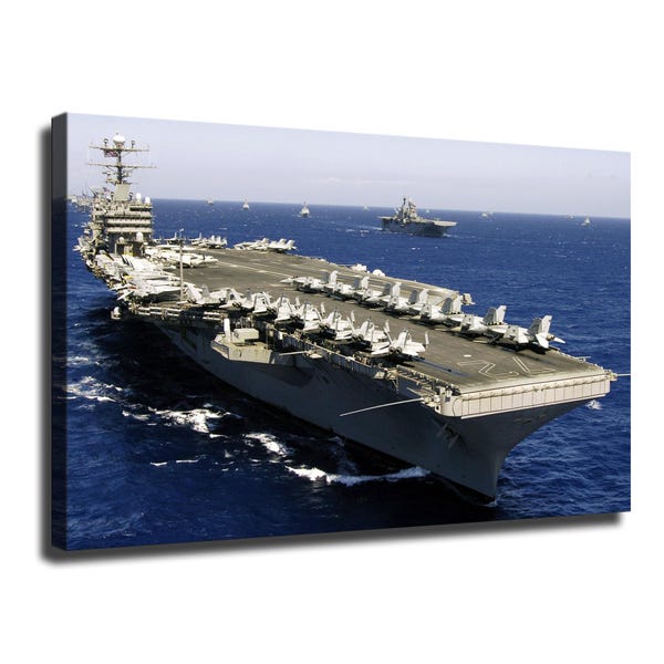 CVN-72 aircraft carrier USS Lincoln Poster Canvas Print Wall Art Modern Bedroom Room
