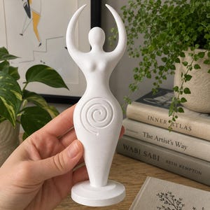 Gudinnafigur – Helig feminin staty | Esoterisk heminredning | Andlig altardekoration | Gudomlig feminin symbol | Häxdekor