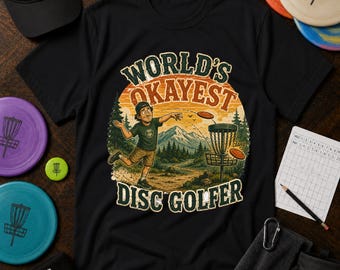世界でまあまあなディスクゴルファーTシャツ | ディスクゴルフグラフィックTシャツ