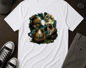 Meerschweinchen-Mond-Shirt, Himmels-Meerschweinchen-Grafik-T-Shirt