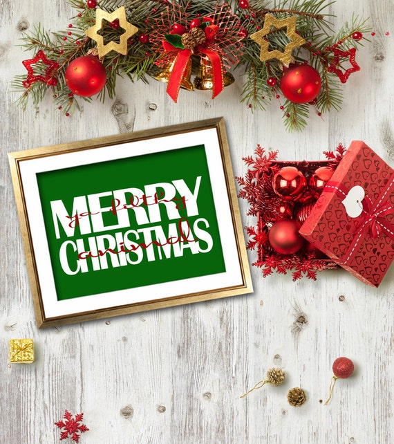 Feliz Navidad Ya Filthy Animal Impresion De Pared Decoracion De