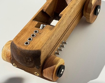 OOAK Wooden Racer Sculpture – Crafted from a Vintage Hand Plane