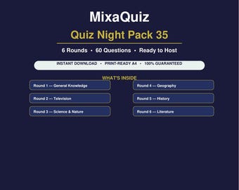 Paquete de preguntas y respuestas para la noche: 35/60 preguntas imprimibles en PDF / Descarga del juego de preguntas y respuestas