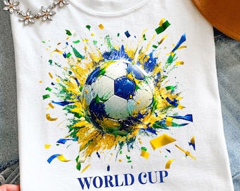 Soccer Ball World Cup Shirt, 2026 Football Fan Graphic Tee S-3XL
