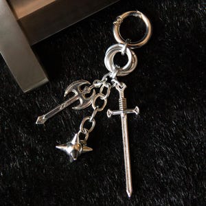 Medieval Weapons Chainmaille Keychain