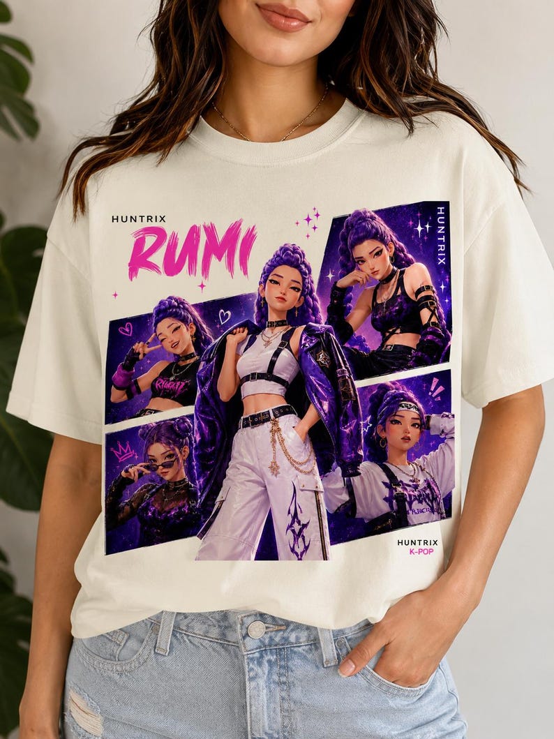 Rumi Huntrix PNG, Anime Clipart, Kpop Demon Hunters PNG, Digital Download image 2