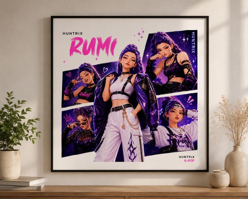 Rumi Huntrix PNG, Anime Clipart, Kpop Demon Hunters PNG, Digital Download image 8
