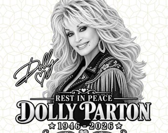 Imagen PNG conmemorativa de Dolly Parton, Homenaje a Dolly en paz, Diseño de sublimación de música country, Imagen PNG de camiseta de Dolly Parton, Vaquera del Oeste