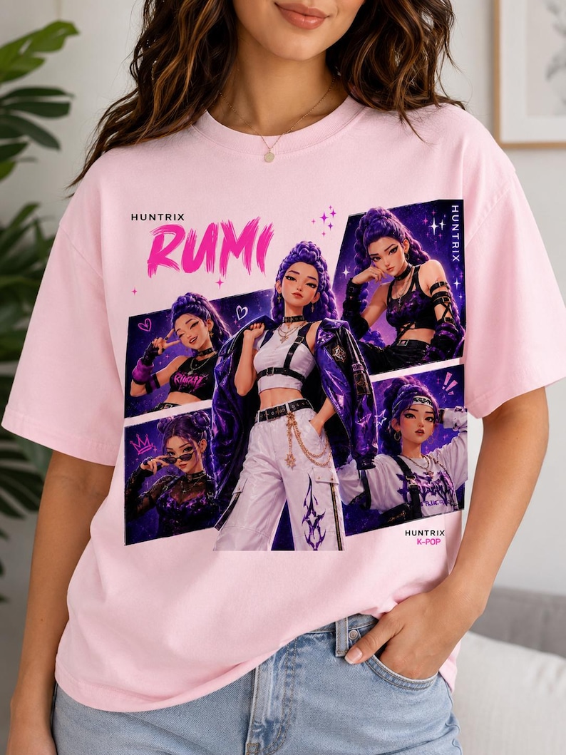 Rumi Huntrix PNG, Anime Clipart, Kpop Demon Hunters PNG, Digital Download image 3