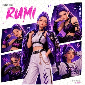 Rumi Huntrix PNG, Anime Clipart, Kpop Demon Hunters PNG, Digital Download