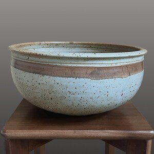 13" Vintage Studio Pottery Serving Bread Bowl