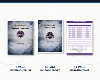 Toolkit voor teammanagers van jeugdhockeyteams | 29 bewerkbare Canva-sjablonen | Welkomstpakket, checklist en teamformulieren