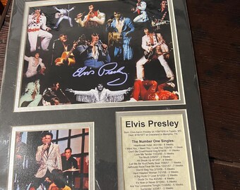 Elvis Presley-fotocollage met zijn #1 singles