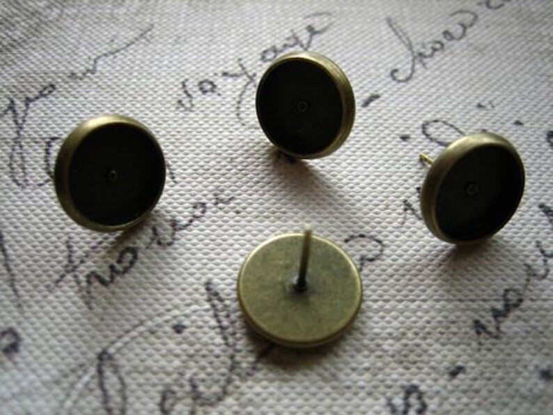 stud earring finding 10 pcs bronze Earring stud Brass Ear post