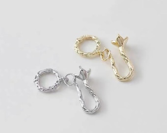 6pcs lobster claw clasps - copper plating gold ,silver flower lobster for Jewelry Making