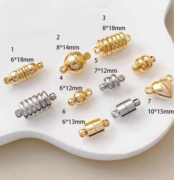6pcs Gold/silver Magnetic Barrel Clasps: DIY Jewelry Closures