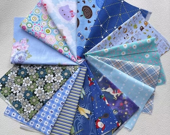 Cotton Fabric Pack, Floral Plaid Fat Quarters Bundles for Quilting Patchwork and Sewing Projects 15pcs