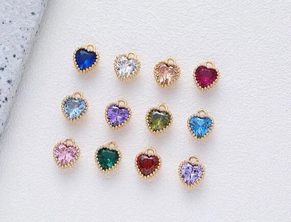 6Pcs Enamel Colorful Acrylic Love Connector Cute Gold Heart Charm for  Jewelry Making DIY Bracelet Earrings Accessories