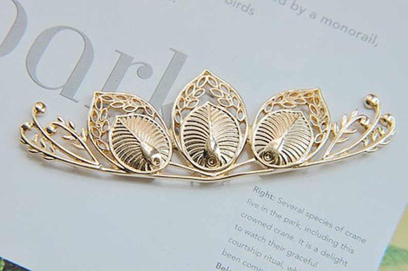 gold leaves pendant 2pcs brass plated gold leaf accessories brass leaves